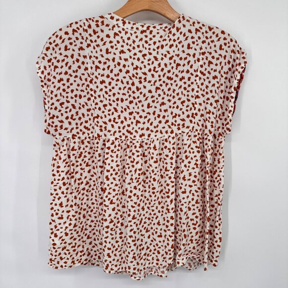 Savanna Jane Womens embroidered Animal Print Rayon Blouse Tassels size medium - Picture 11 of 12